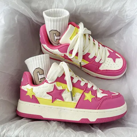 Summer Hong Kong Style Contrast Color Retro Five-pointed Star