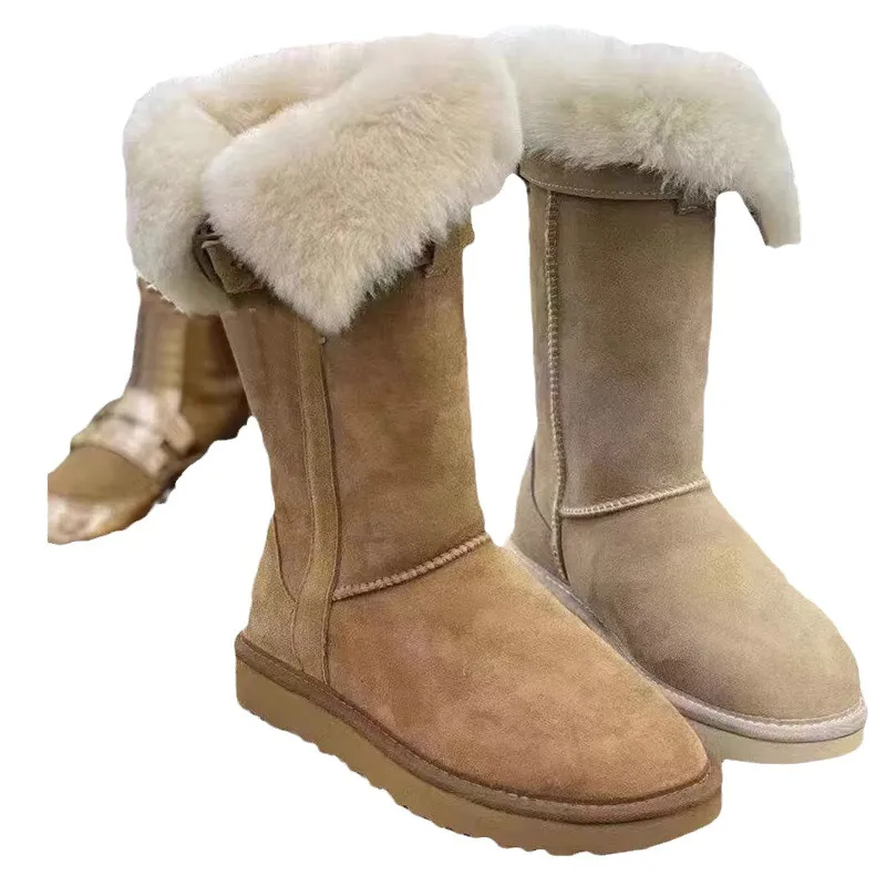 High Tube Warm Fur Female Boots - Main Image Color-42