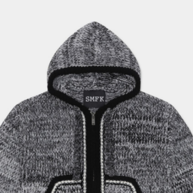 Women's Loose Casual Striped Knitted Hoodie Coat