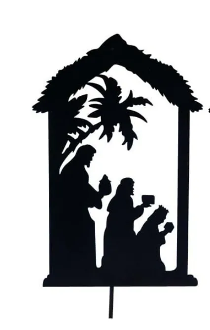 Christmas Birth Shadow Pile Outdoor Ornamental Floor Outlet Metal Silhouette - Shop at LoveMi