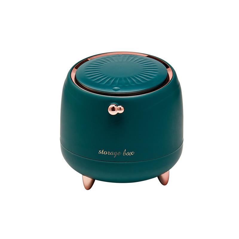 Office Home Mini Plastic Press Type Wastebasket Creative Desktop Trash Bin - Image 3