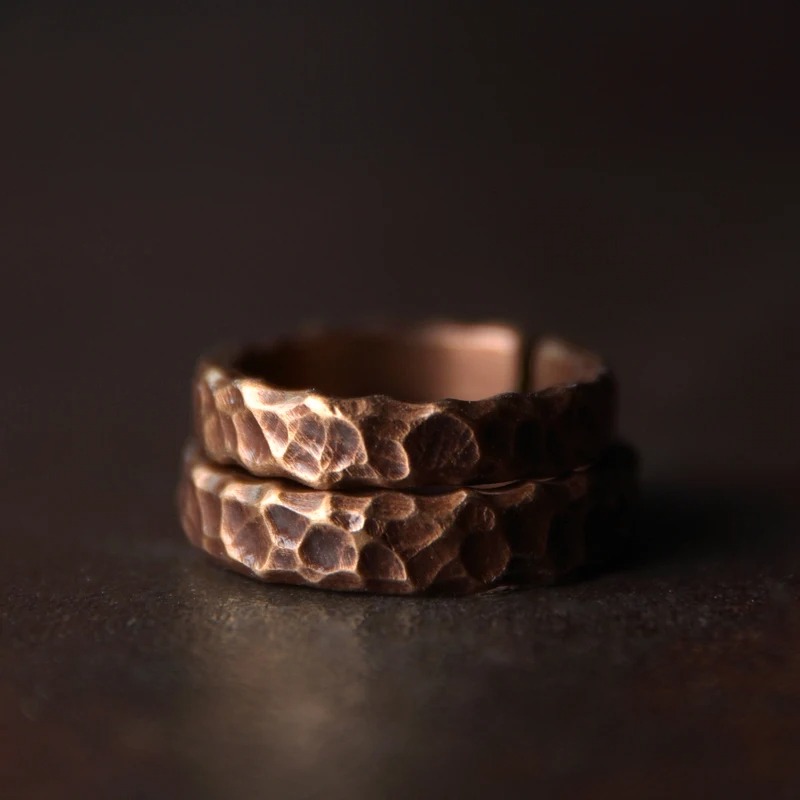 Adjustable Size Vintage Handmade Solid Copper Ring