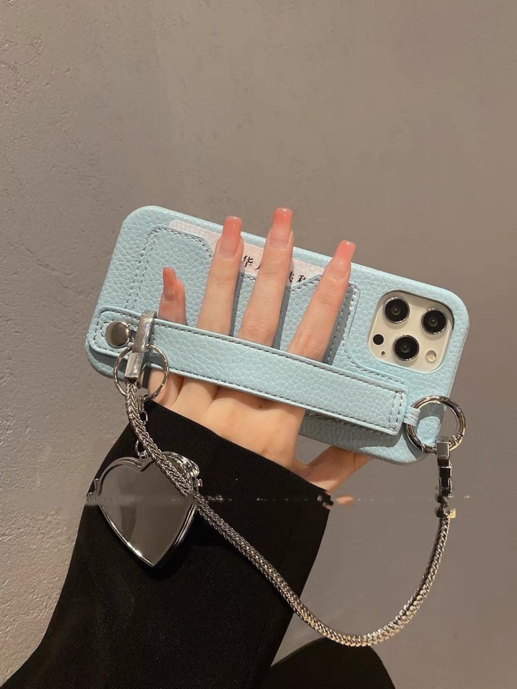 Ins Niche Portable Heart Shape Mirror Phone Case - Image 3