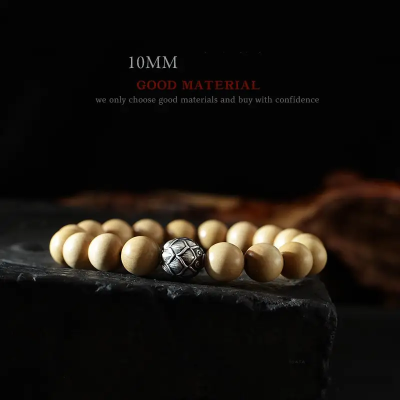 Male And Female Buddha Beads Old Peach Wood Bracelet