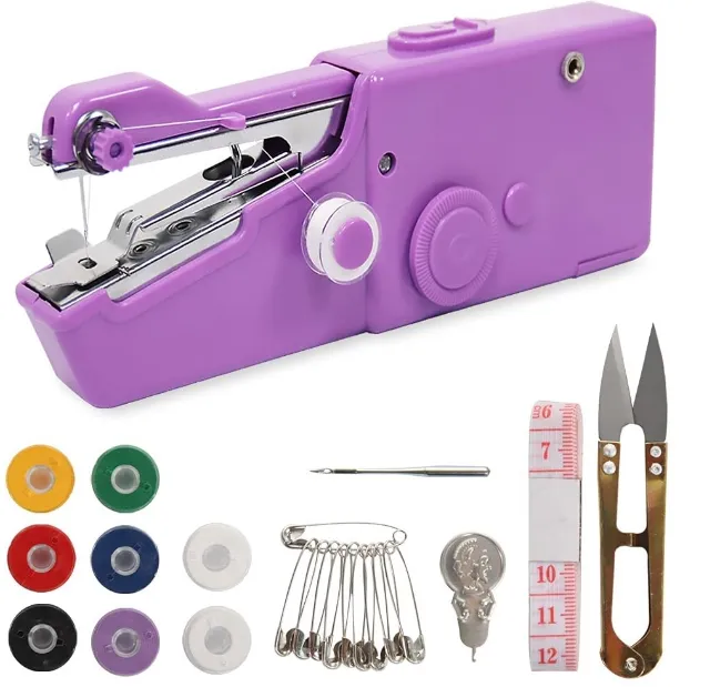 Handheld Electric Sewing Machine Set Black – image 10
