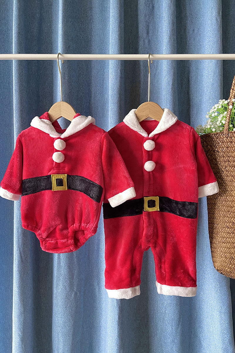 New Year's Christmas Baby One Piece Long Climbing Suit