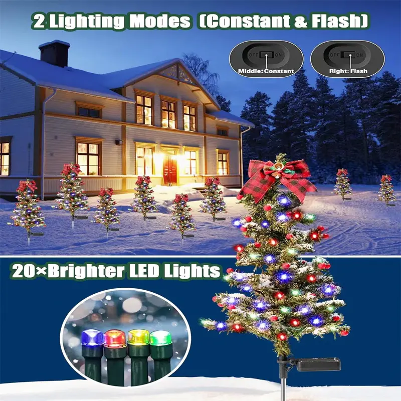 Waterproof Outdoor Christmas Decorations Solar Tree 2