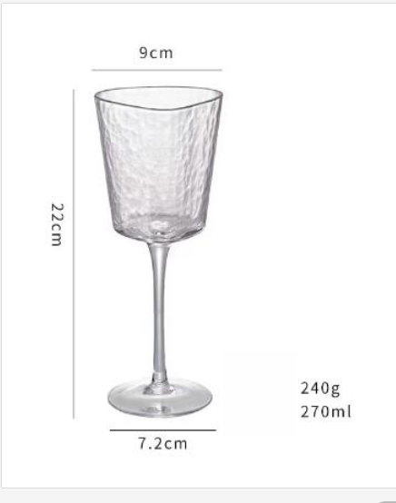 Red wine glass transparent