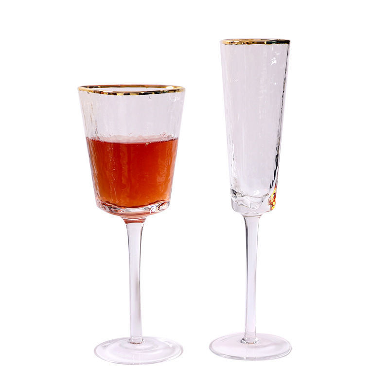 Creative Hammer Golden Edge Crystal Champagne Glass - Image 15