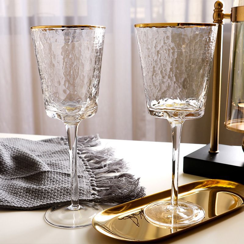 Creative Hammer Golden Edge Crystal Champagne Glass - Image 13