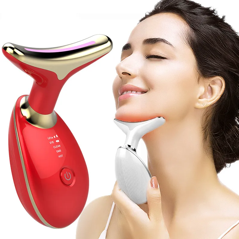 EMS Thermal Neck Lifting And Tighten Massager Electric Microcurrent Wrinkle Remover – image 6