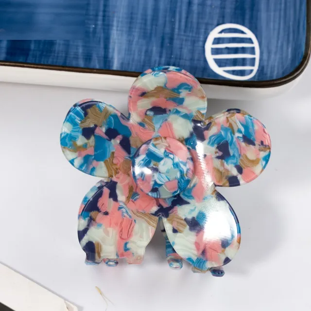 Summer New Retro Simple Acrylic Flower Hair Clip A949 Style - Shop at LoveMi