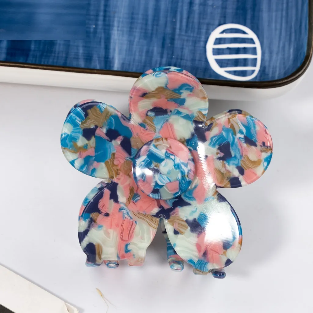 Summer New Retro Simple Acrylic Flower Hair Clip - A949 Style