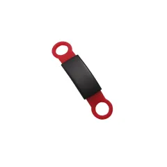 Pet Metal ID Card To Prevent Loss - Black Shellred Ribbon - View 1