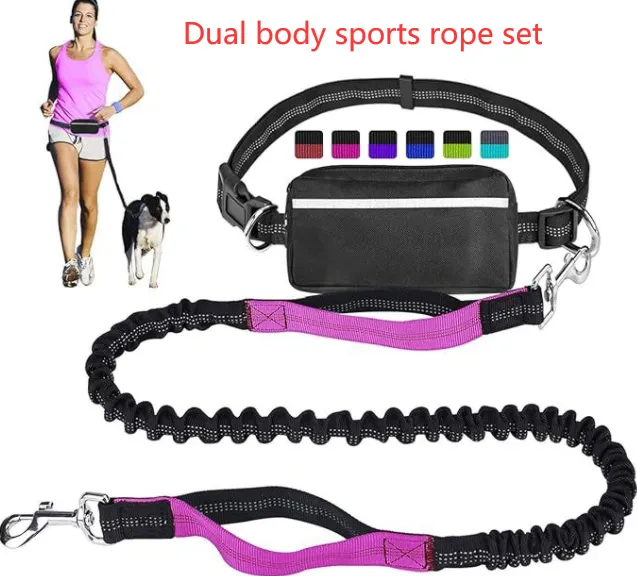 Pet Running Traction Sports Rope Set - Rose