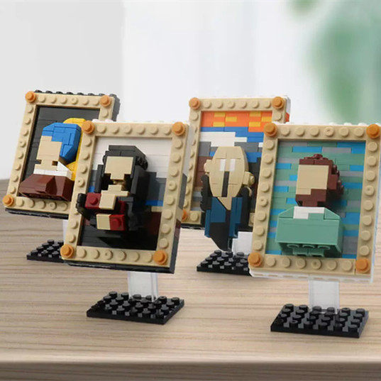 Assembling Building Blocks World-famous Painting Mini Version