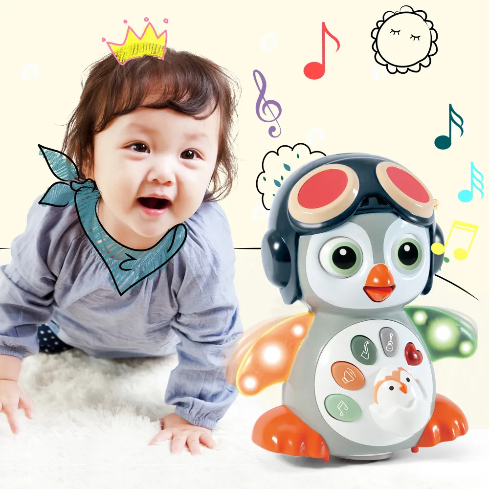 Electric Universal Light Music Swing Dancing Penguin Toys – image 4