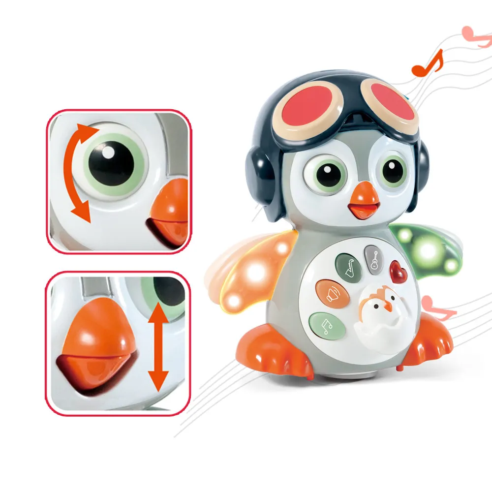 Electric Universal Light Music Swing Dancing Penguin Toys – image 5