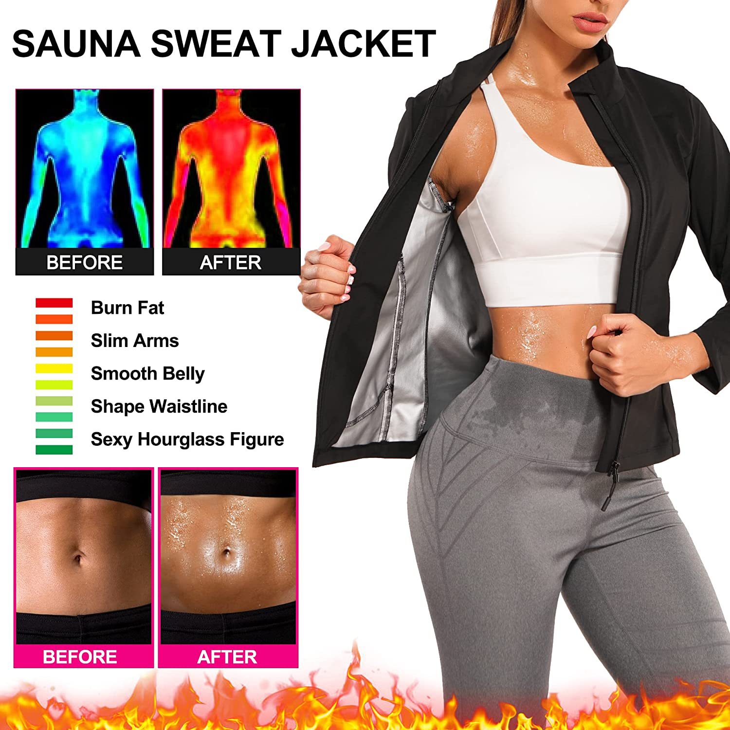 Plus Size Fitness Violently Sweat Corset Running Sweating Belly Contracting Yoga Shapewear - Image 3