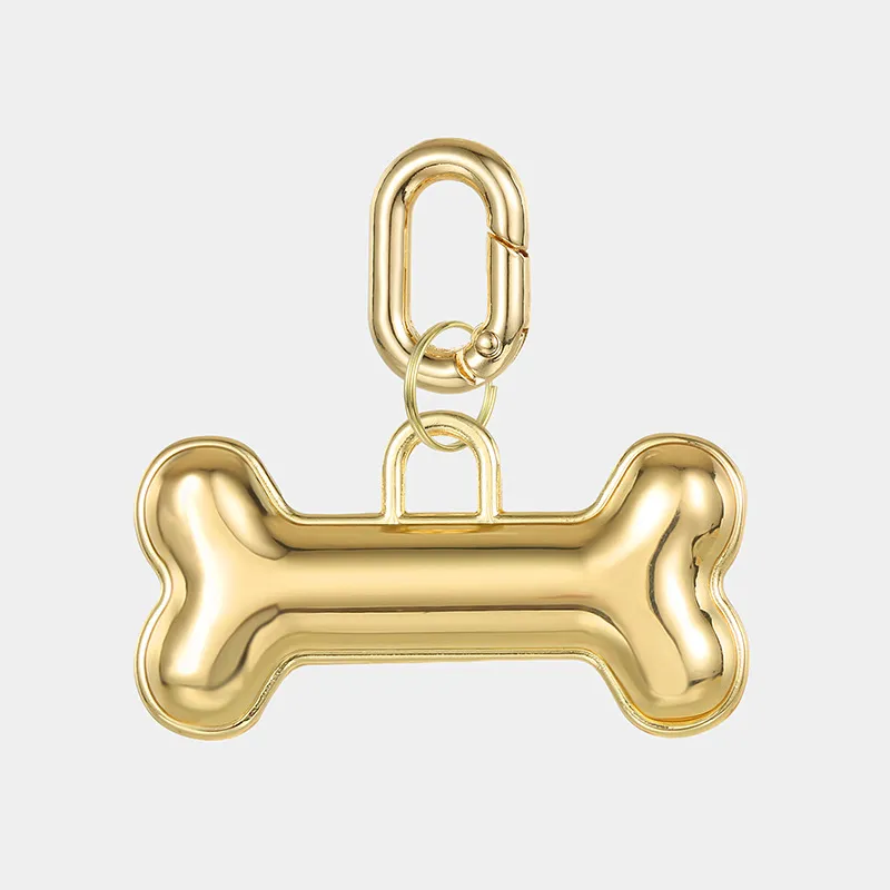 Anti Loss Engraved Dog Tag Dog Identification Tag - Gold Bone