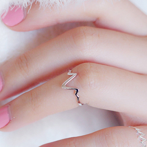 Heartbeat Ring Personality Simple Jewelry