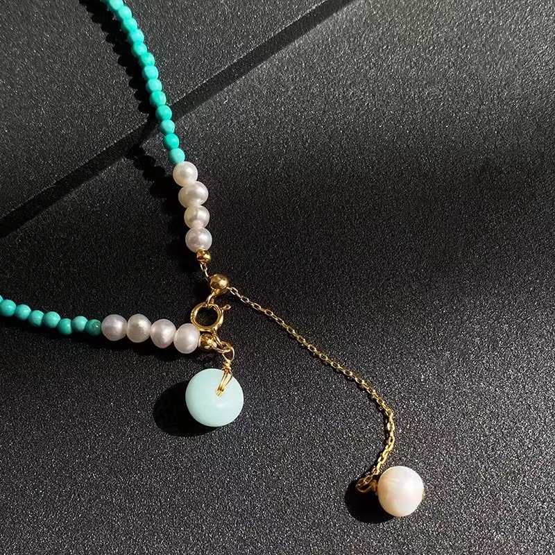 Natural Turquoise Necklace For Women Light Luxury