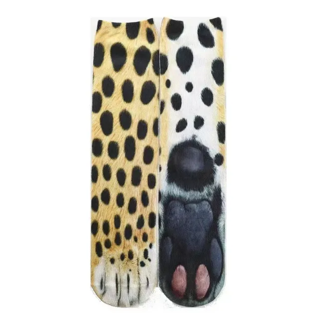 3D Animal Paw Tube Socks Funny Creative Leopard Print - Shop at LoveMi