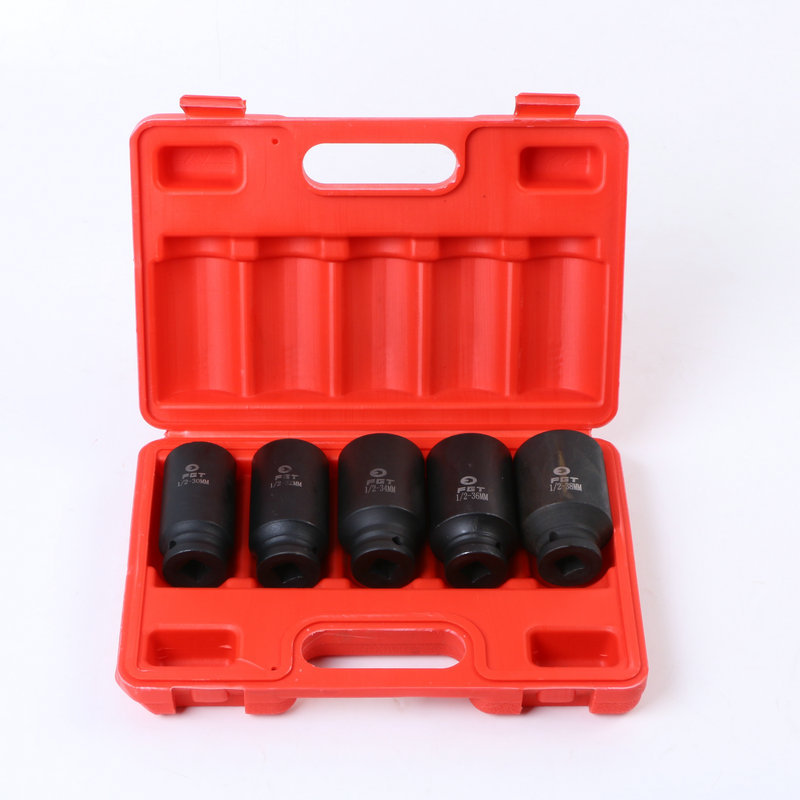 5-piece Auto Repair Auto Parts Tool Wind Gun Sleeve Chrome Vanadium Steel Auto Tire Wrench Inside The Hexagonal Wrench Tool
