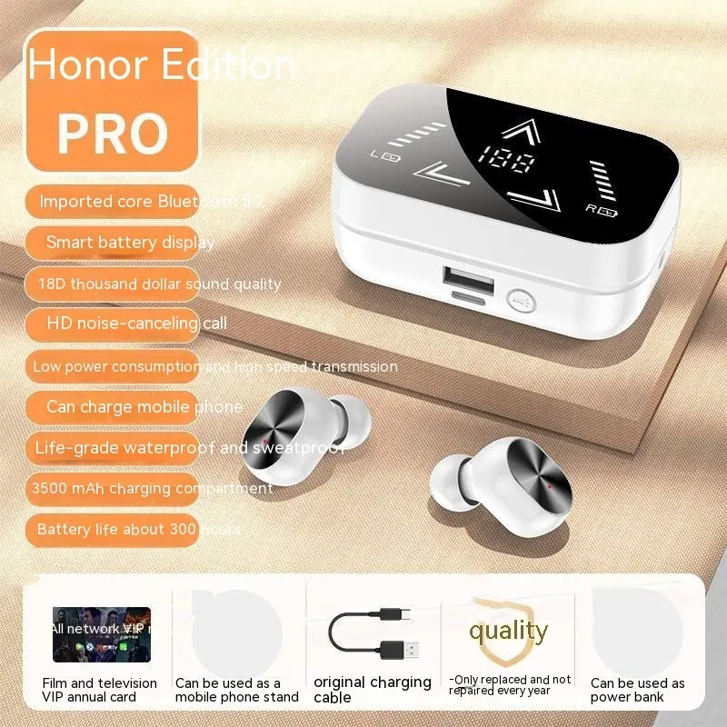 Wireless Bluetooth Plastic Headset In-ear Touch Running