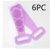 Bath Towel Silicone Rubbing Back Towel 6Pc Lilac Purple - Shop at LoveMi