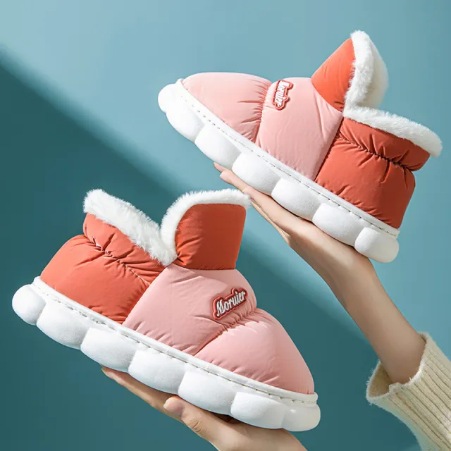 Children's Bags And Fleece lined Thickened Couple Non slip Warm Shoes Pink - Shop at LoveMi