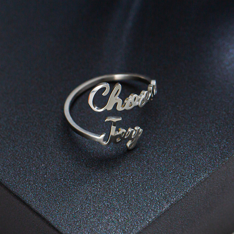 Fashion Letter Titanium Steel Ring