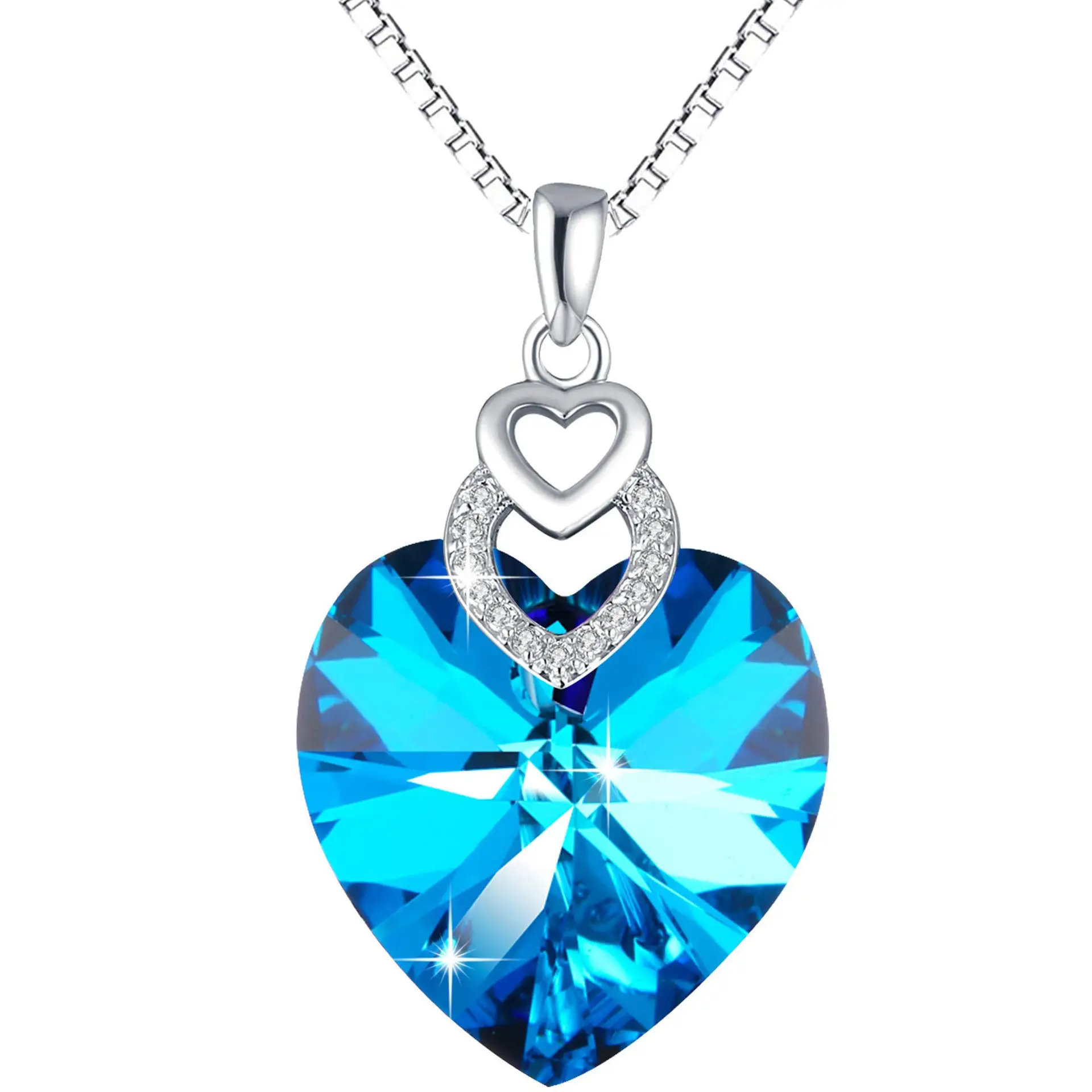 Women's Fashion Simple Crystal Pendant Necklace