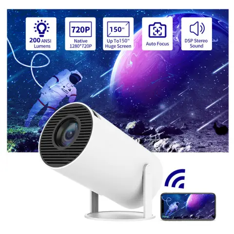 Portable Projector Small Straight for Home Use 180 Degrees