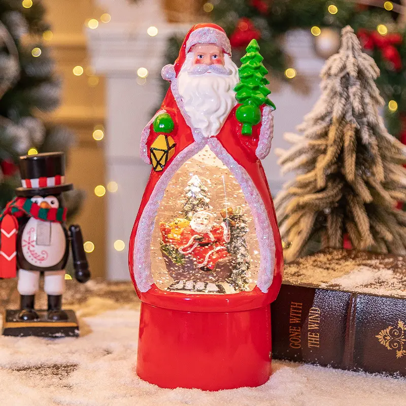 Christmas Decoration Old Man Snowman Music Box