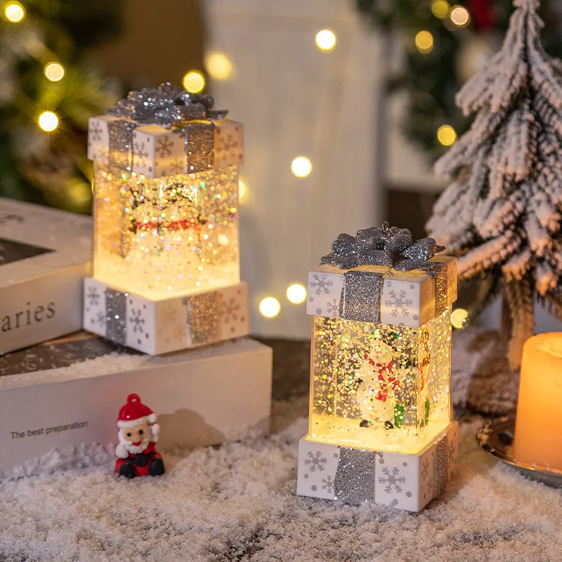 Christmas Decorations Crystal Ball Christmas Gift Box Lights – image 2