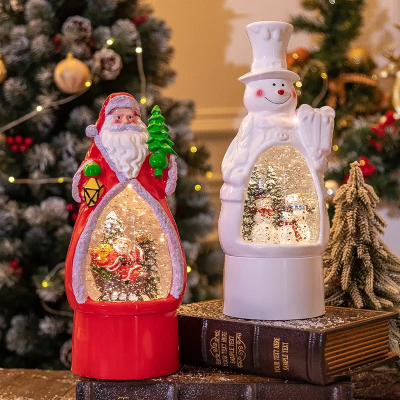 Christmas Decoration Old Man Snowman Music Box