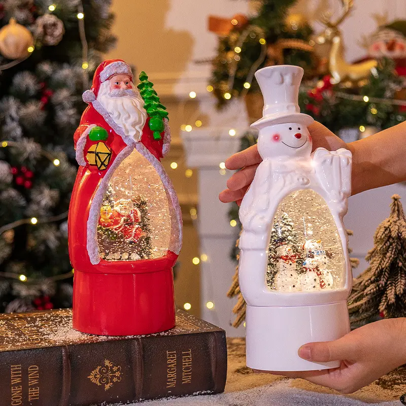Christmas Decoration Old Man Snowman Music Box