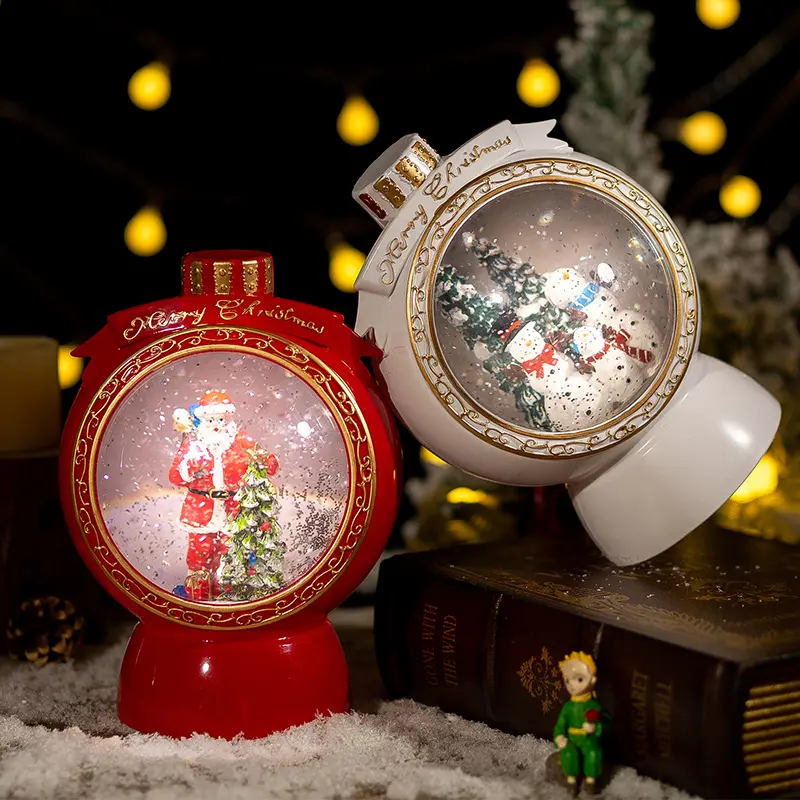 Christmas Decorations Snowflake Ball Automatic Snow Music