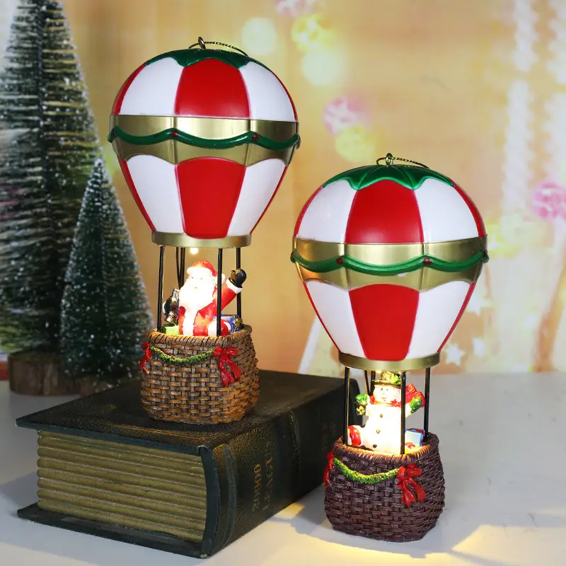 Christmas Resin Decorations Luminous Fireplace Small Night Lamp Decorative Ornaments