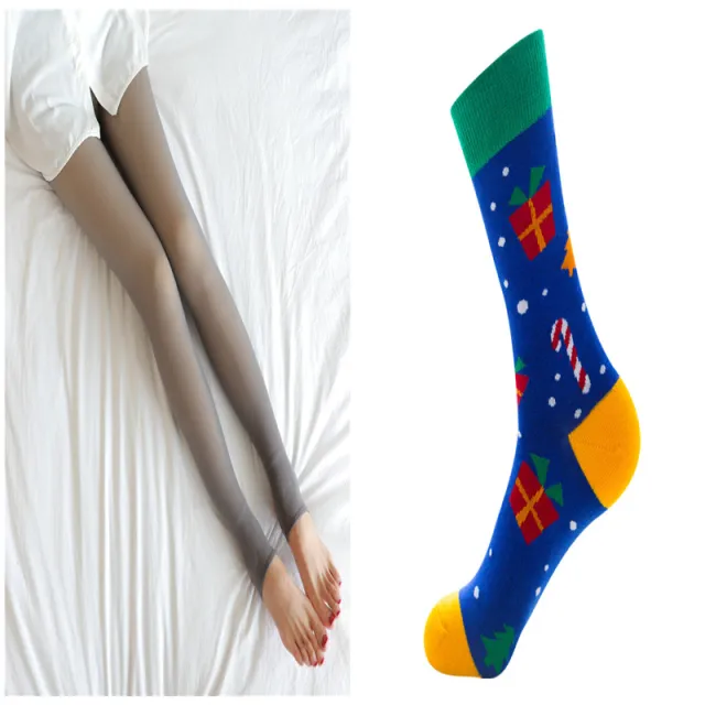 Minimalist Women's Wool Lined Pantyhose Set2 80G Spring And Autumn Sty - Shop at LoveMi