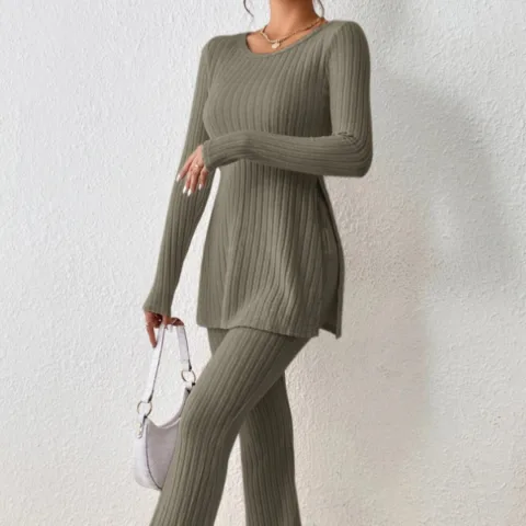 Polyester Women's Clothing Solid Color Casual Slim New Fashion