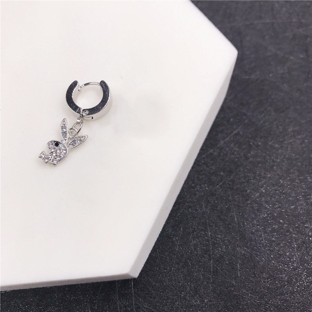 Explosive Stainless Steel Rabbit Ear Buckle Punk Style Hip-Hop