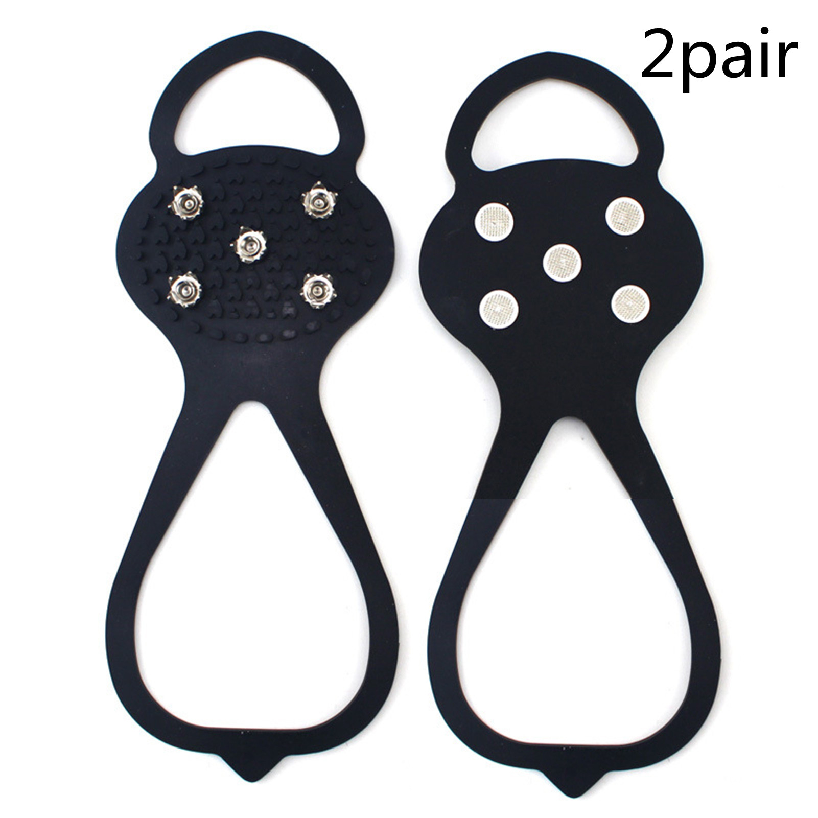Unisex Men 5 Teeth Ice Gripper For Shoes Crampons Ice Gripper Spike Grips Cleats For Snow Studs Non-Slip Climbing Hiking Covers - Image 23