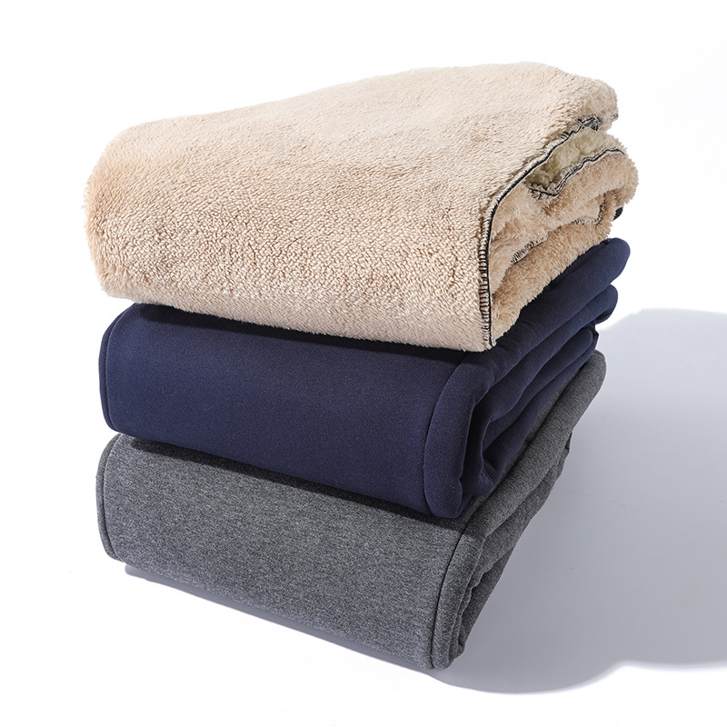 Cotton Cashmere Pants Male Thick Loose