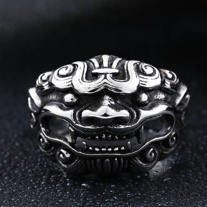 Men's Titanium Steel Beast Kirin Ring