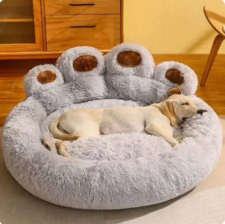 Fluffy Dog Bed Winter Warm Large Pet Products Small Sofa Baskets Pets Kennel Mat Puppy Cats Supplies Basket Blanket Accessories Pets Supplies