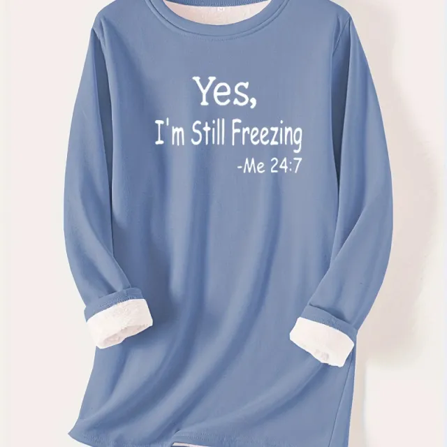 Women's Fleece Warm Base Layer Printing Blue - Shop at LoveMi