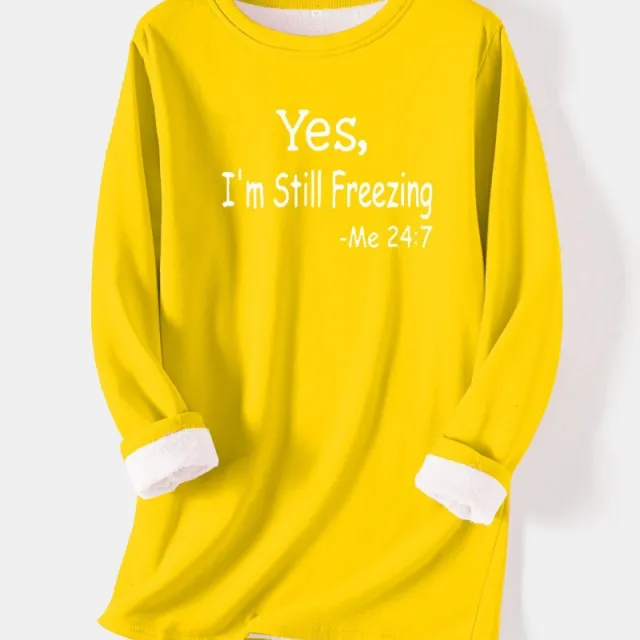 Women's Fleece Warm Base Layer Printing Yellow - Shop at LoveMi
