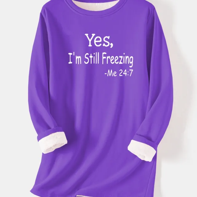 Women's Fleece Warm Base Layer Printing Purple - Shop at LoveMi